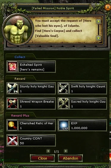 [Failed Mission] Noble Spirit
