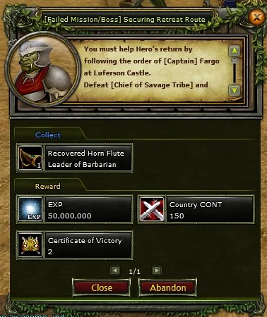 [Failed Mission/Boss] Securing Retreat Route