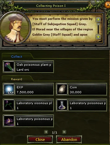 Collecting Poison I