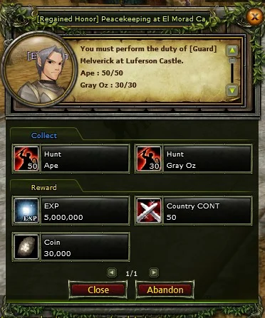 [Regained Honor] Peacekeeping at El Morad Castle